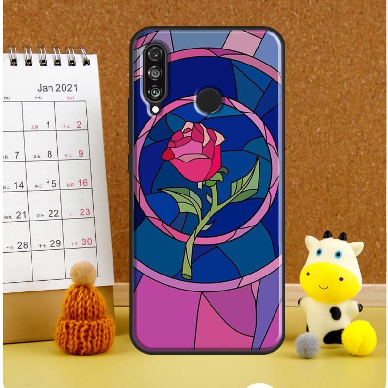 Stained Glass Rose Galaxys Case For Huawei Nova Y70 Y60 Y61 Y91 Y90 10 9 SE 5T 7i 8i 11i 11 P20 P40 Lite P30 Pro Cover