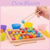 Wooden Rainbow Bead Sorting Puzzle For Kids Learning Fine Motor Skills Educational Toy