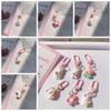 Resin Bunny Carrots Keychain Bunny Carrots Rabbit Tulip Keyring  Lucky Friendship Gift