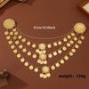 Gold Multi-layer Coin Tassel Body Chain Arabic Bridal Jewelry Light Luxury Style Dress Accessories Bib Necklace