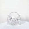 Lady Evening Bags for Women Luxury Designer Handbag and Purses New Ins Transparent Plastic Imitation Diamond Acrylic Pouch Bag