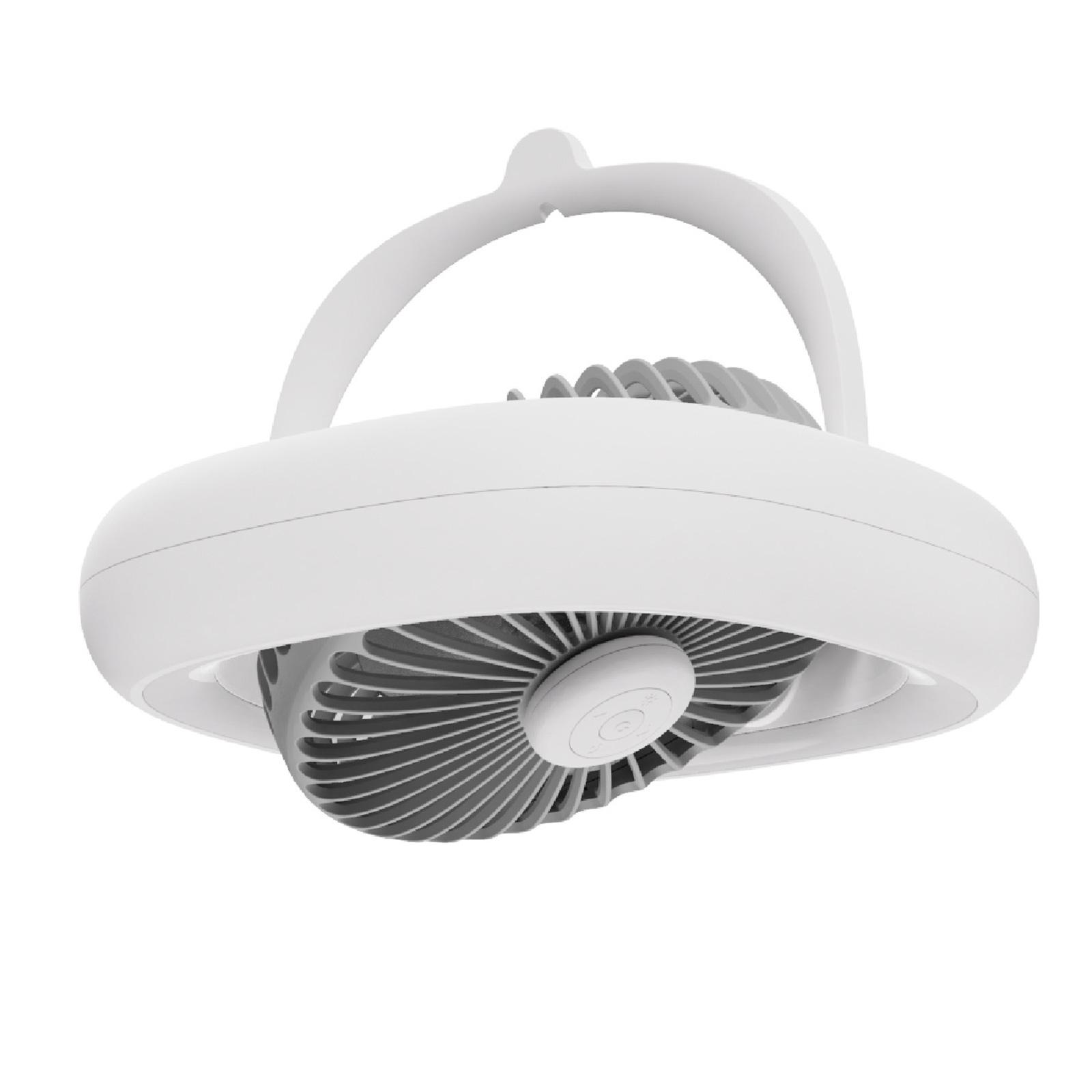 

Head Shaking Ceiling Fan Light Rechargeable Remote Control 4-speed Desk Fan