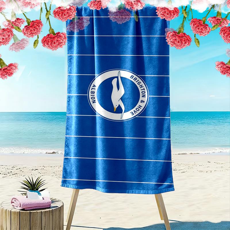 Asciugamano da Spiaggia Brighton & Hove Albion, Asciugamano Grande Morbido Asciugatura Rapida per Spiaggia Campeggio Nuoto