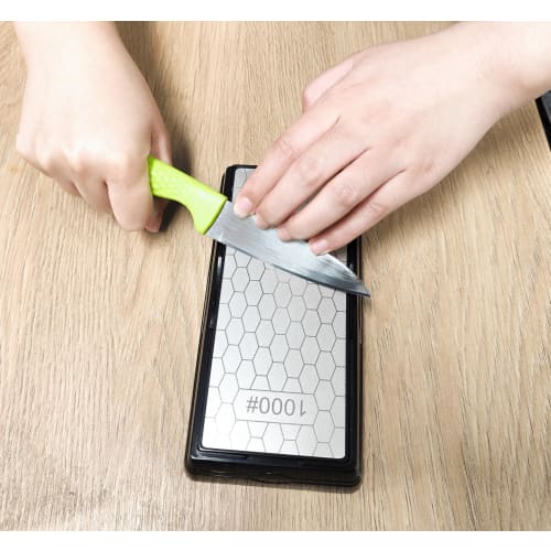 Deruilong Double-Sided Diamond Whetstone for Scissors, Knives, and Outdoor Kitchen Sharpening Tools, 400# Coarseness/1000# Extra Fineness