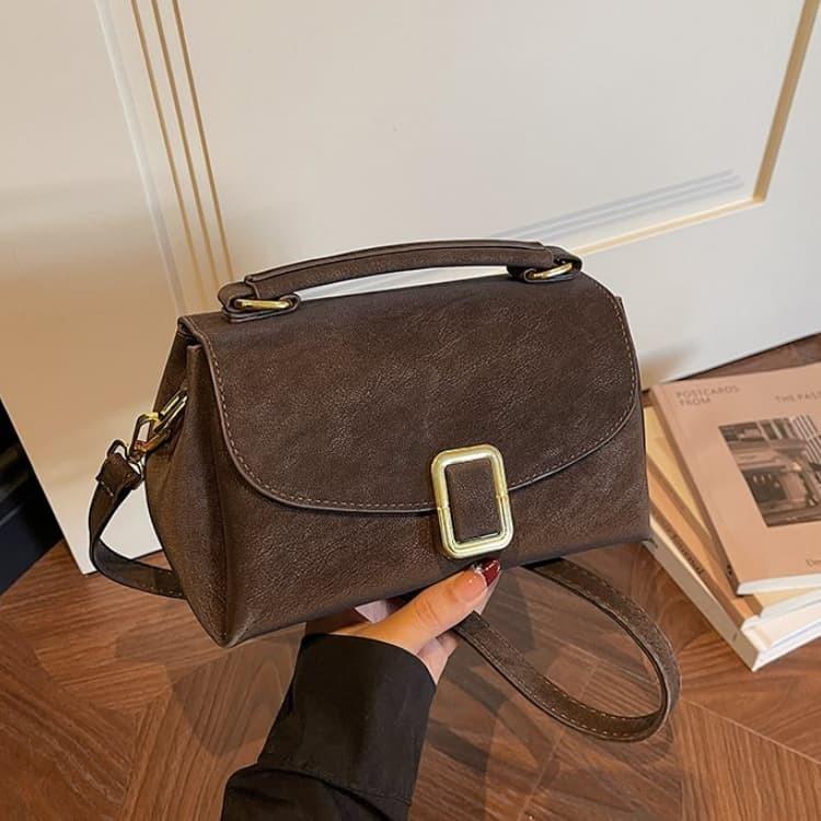 Borsa quadrata opaca da donna a spalla/sottobraccio