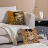 Gustav Klimt Oil Painting Pillow Case  Anti-dustmite Pillowcase Invisible Zipper Silky Sofa Cushion Cover