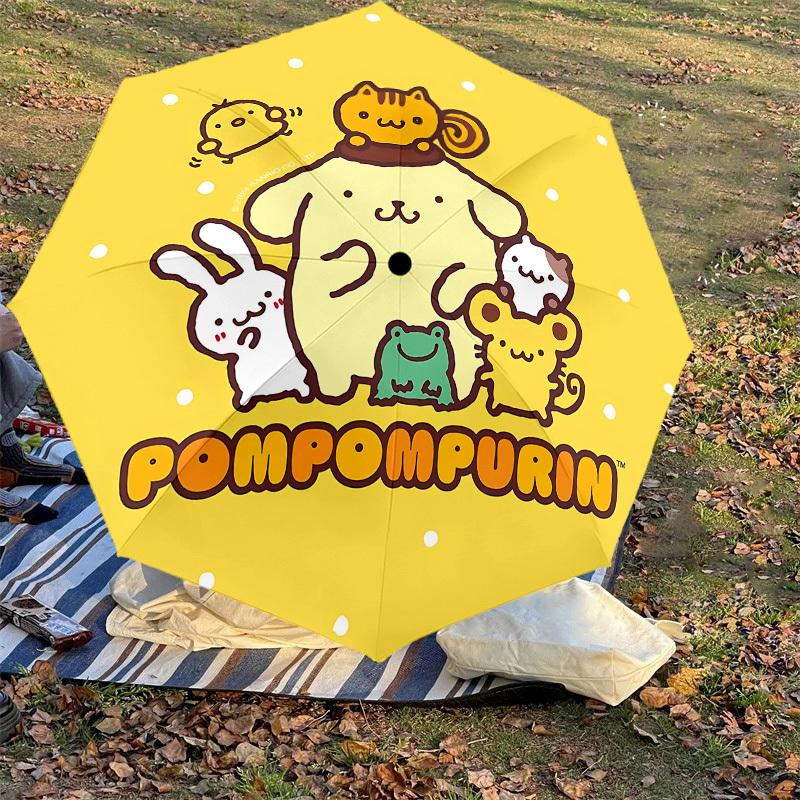 1PC Pompompurin Umbrella-8-Rib Reinforced, Automatic Open, Lightweight & Durable, Cute Fashion Accessory for Outdoor-P2702