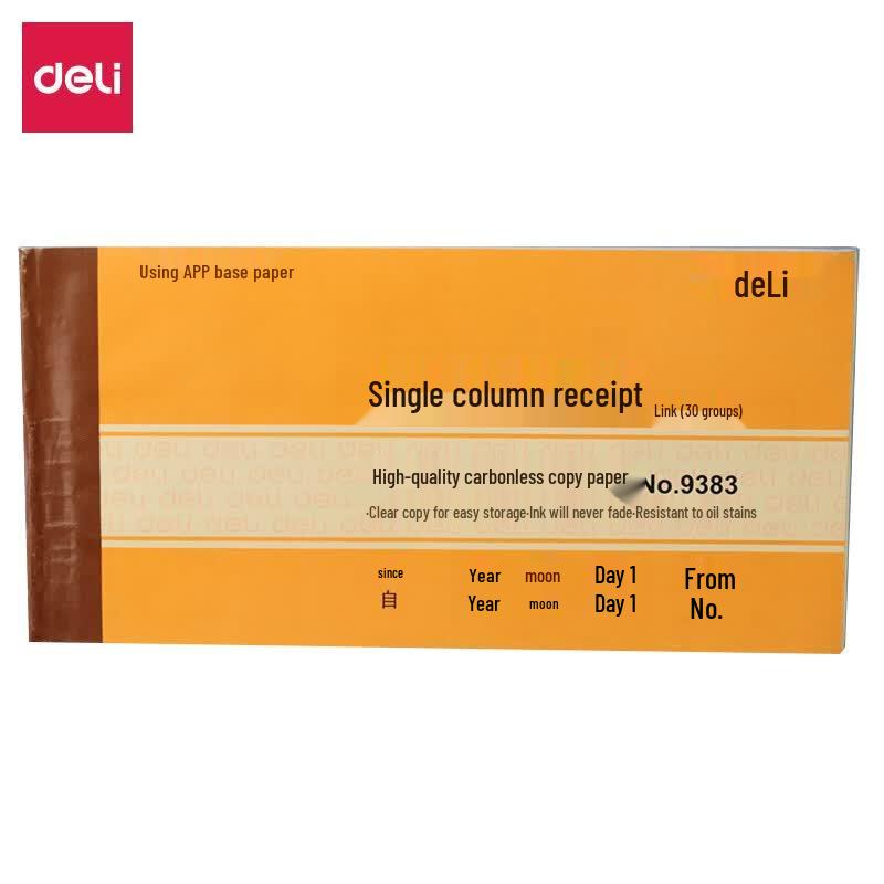 Deli Carbonless Duplicate Receipt Book