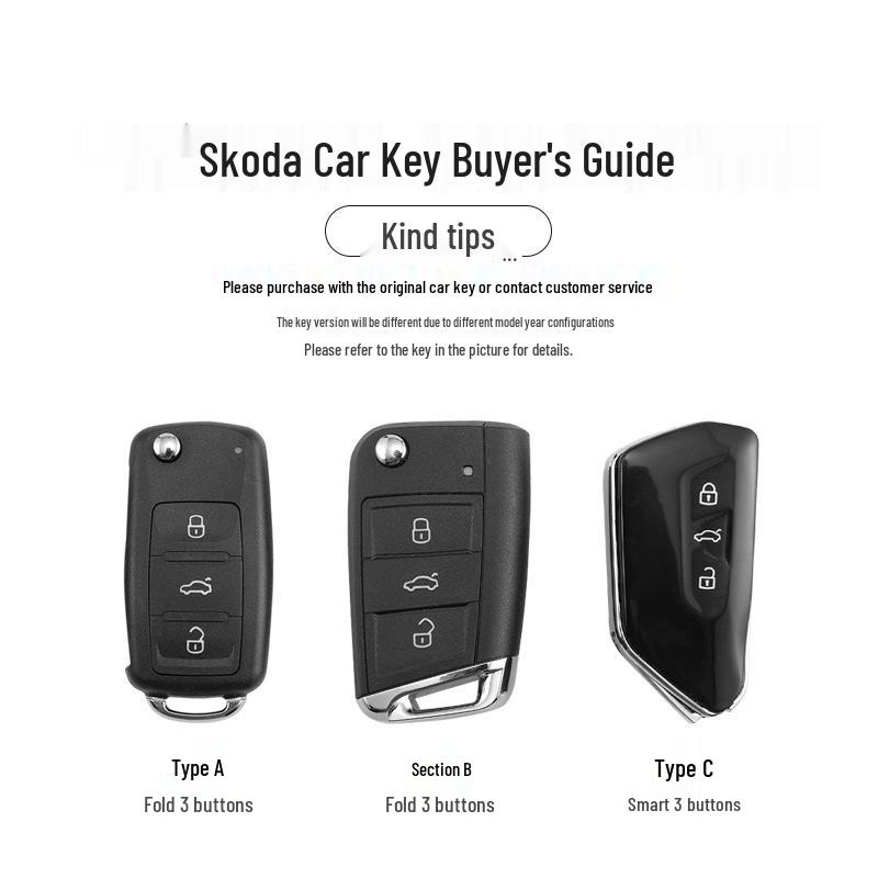 Compatible Key Cover for Skoda Rapid, Fabia, Kamiq, Karoq, Kodiaq