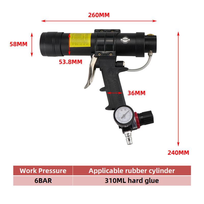 310ML Luft-Kartuschenpresse/ Pneumatischer Kartuschenspender Silikondichtstoff-Applikator Glasverklebungswerkzeug Bau-Kartuschenpresse