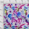 oneOone Cotton Flex Pink Fabric Bird & Floral Watercolor Sewing Craft Projects Fabric Prints By Yard 40 Inch