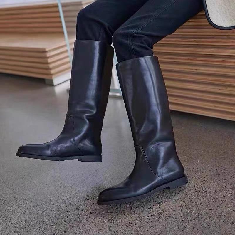 

Anti-slip Boots, Fall and Winter Pointed-toe Shoes, Versatile Shoes, Flat Heel, Tall Boots, Women s Shoes 40 чорний