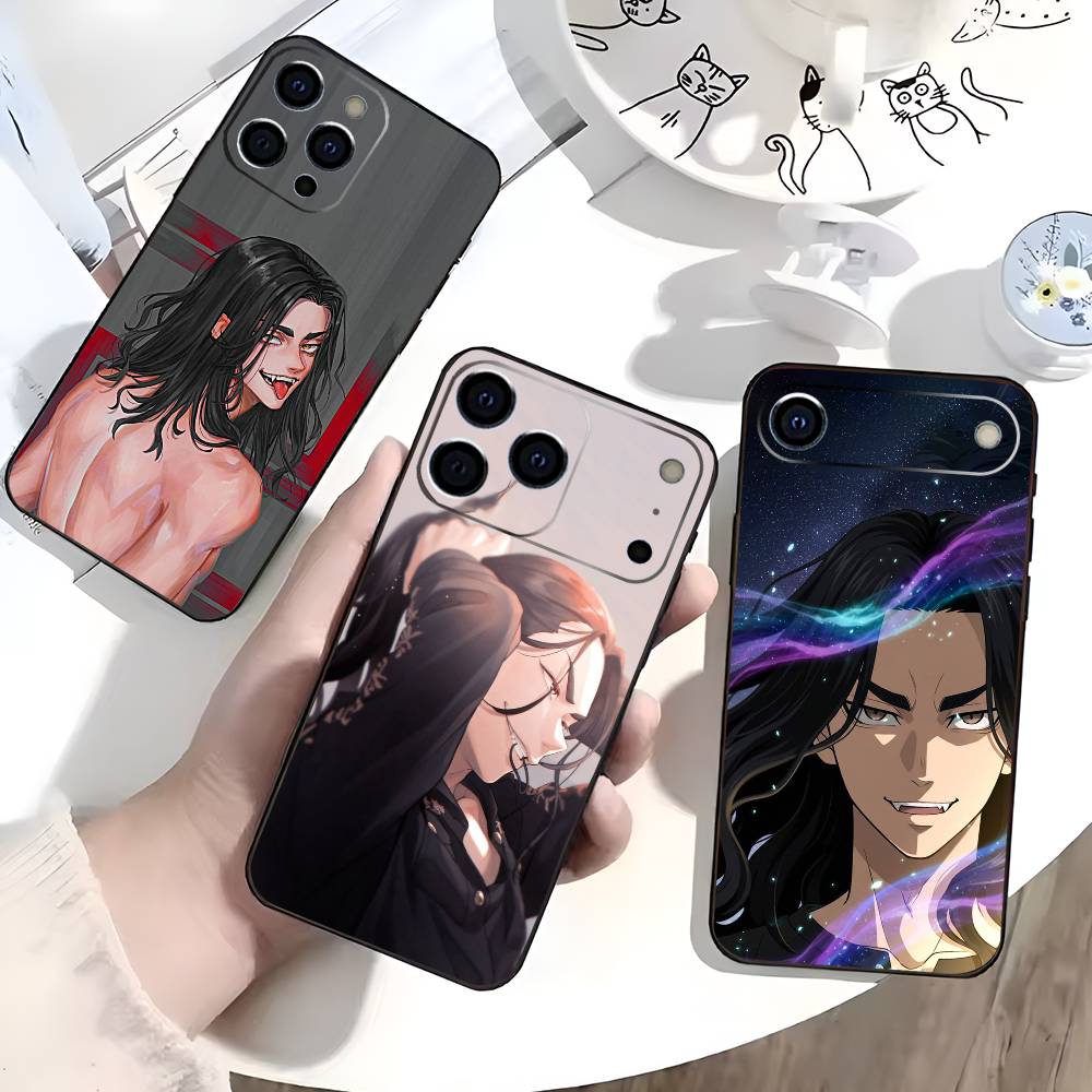 K-Keisuke B-Baji Phone Case For iPhone 17,16,15,14,13,12,11 Plus,Pro Max,XS,Soft Silicone Black Cover