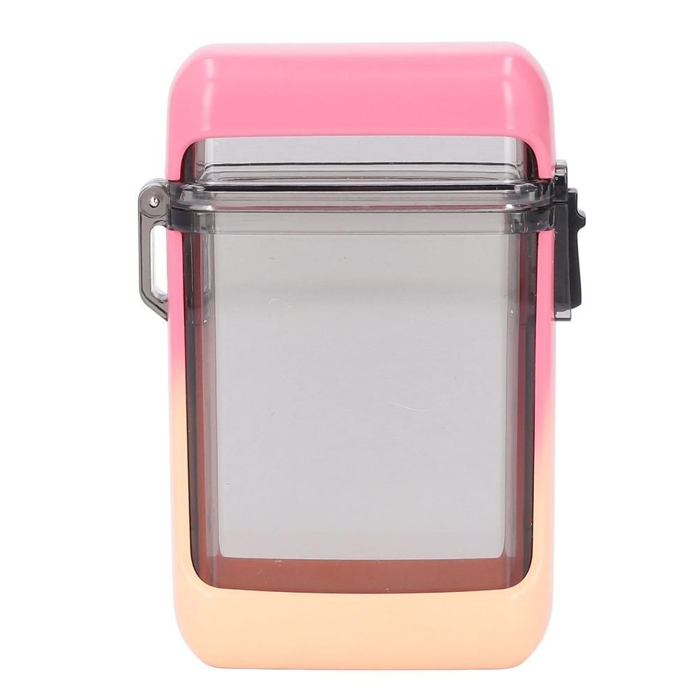 Pink Gradient /Black/White Pocket Case Multifunctional Good Sealing Sports Case Waterproof 110*65*28mm ID Card Holder Outdoor