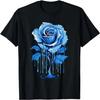 Blue Melting Rose Gardener Gardening Flower Lover T-Shirt
