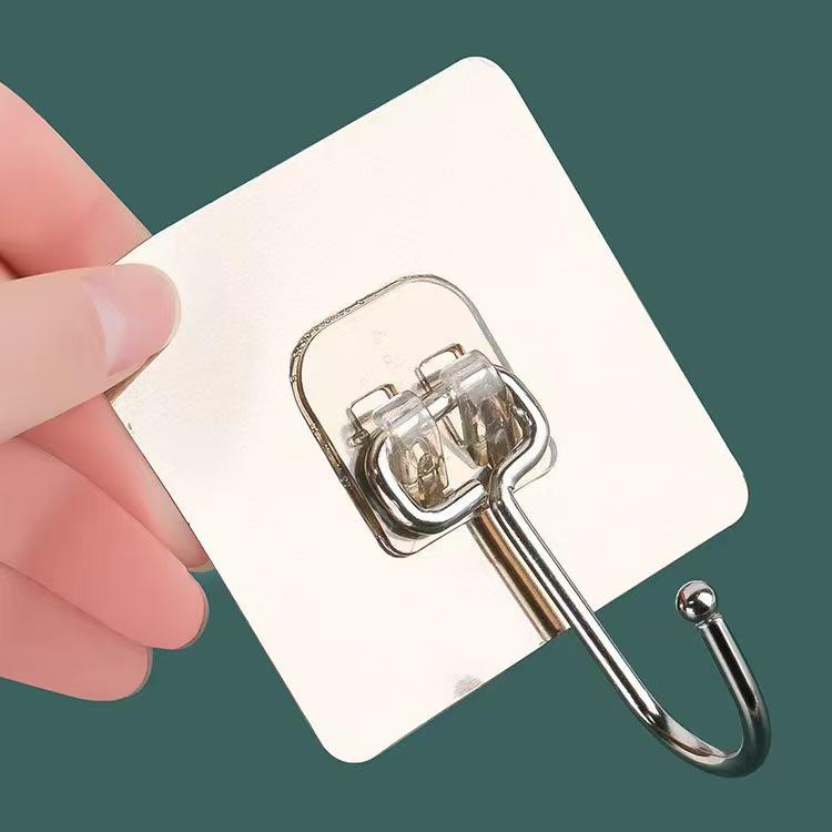 Enhanced Large Adhesive Hook for Clothes - No Nails Required; Ideal for Behind-Door, Bathroom, or Kitchen Use.