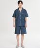 [May Flower] Classic Navy Short-Sleeve Pure Cotton Men's Big Size Pajama Set [Shipped from Korea] 100% Authentic