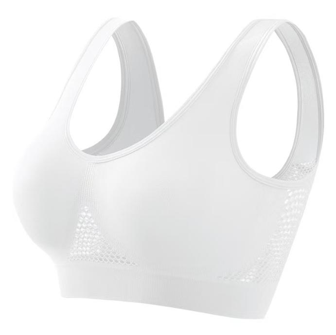 Plus Size  Women Yoga Sport Bra Breathable Fitness Running Active Vest Padded Crop Tops Underwear Gym Yoga Top Bras