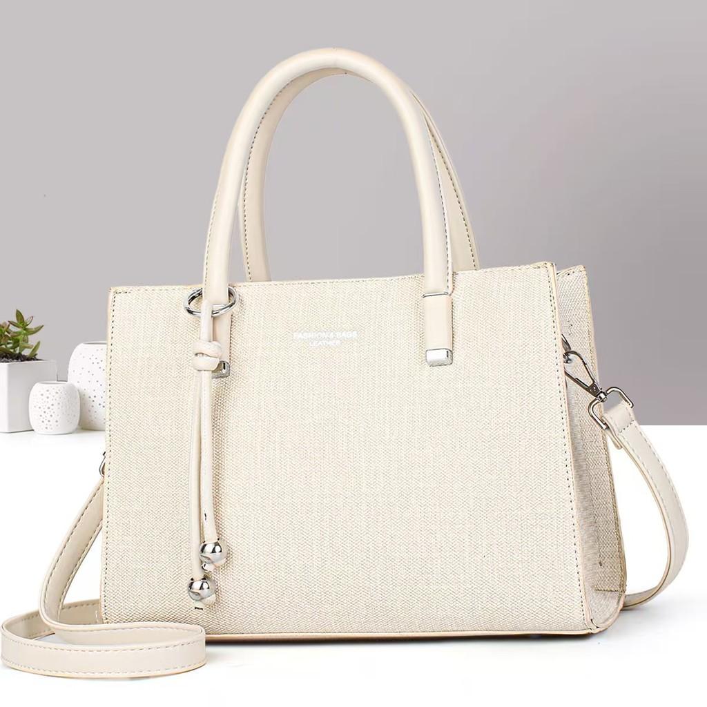 Minimalist Pu Tote Bag With Zipper Pockets For Daily Commuting Women