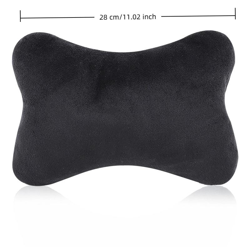 2Pcs Adjustable Auto Head Neck Pillow Bound-Shaped Car Seat Support Waist Cushion Massage Neck Car Headrest