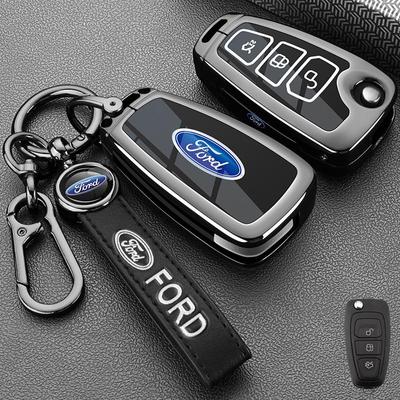 Funda plegable para llave de 3 botones Ford 13-19 Ecosport & 15-18 Focus Carcasa metálica