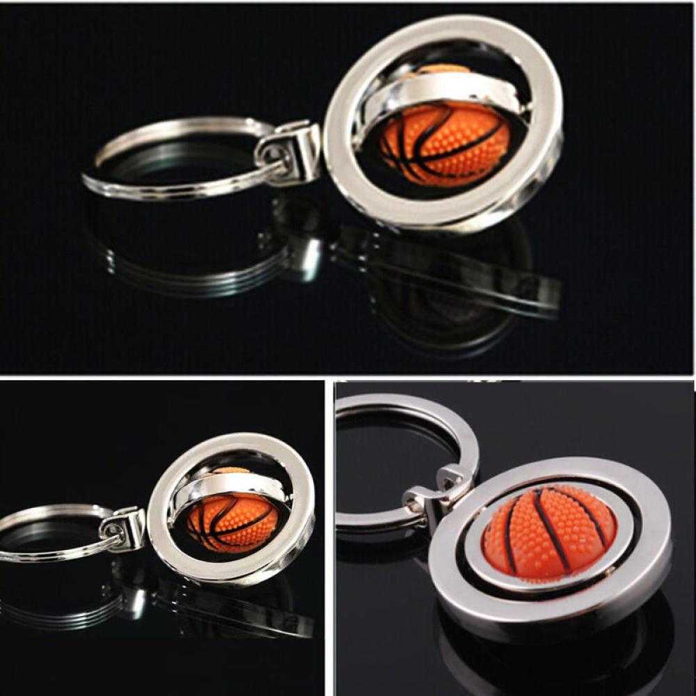 Lovely Rotating 3D Basketball KeyFob Keyring Keychain