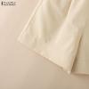 ZANZEA Pantaloncini estivi larghi in vita elastica casual da donna