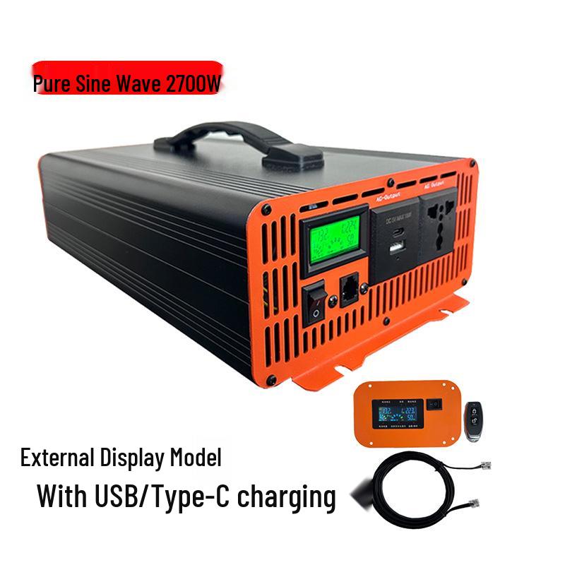 High-Power Pure Sine Wave Car Inverter: 12V/24V/48V/60V/72V to 220V Transformer
