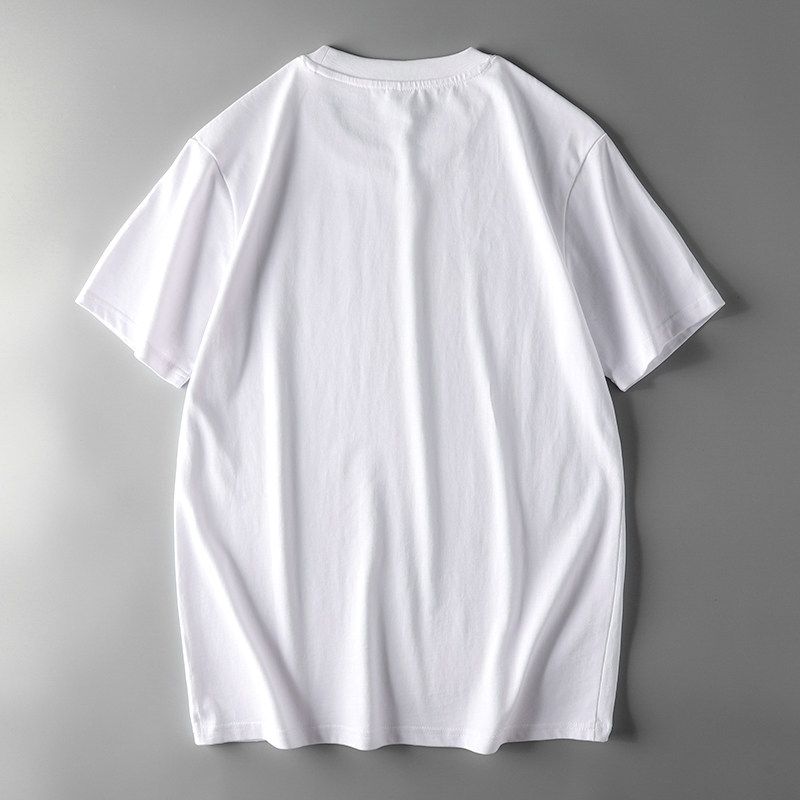Export Export Tail Order T-Shirt Men's Short Sleeve Summer Pure Cotton American Heavy Weight Original Order Cut Label Half-Sleeve T-shirt Tops