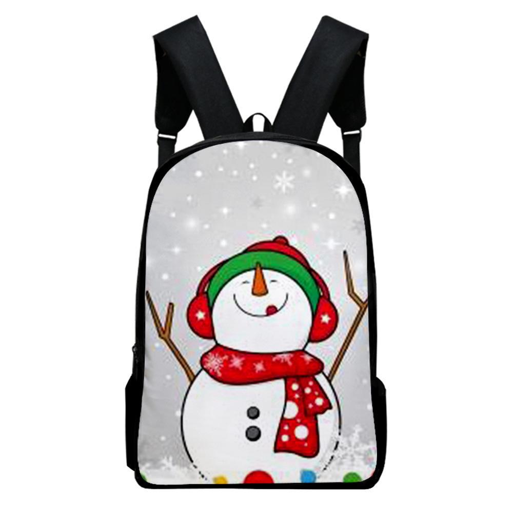 Classic Popular Merry Christmas Notebook Backpacks Pupil School Bags 3D Print Oxford Waterproof Boys/Girls Laptop Backpacks