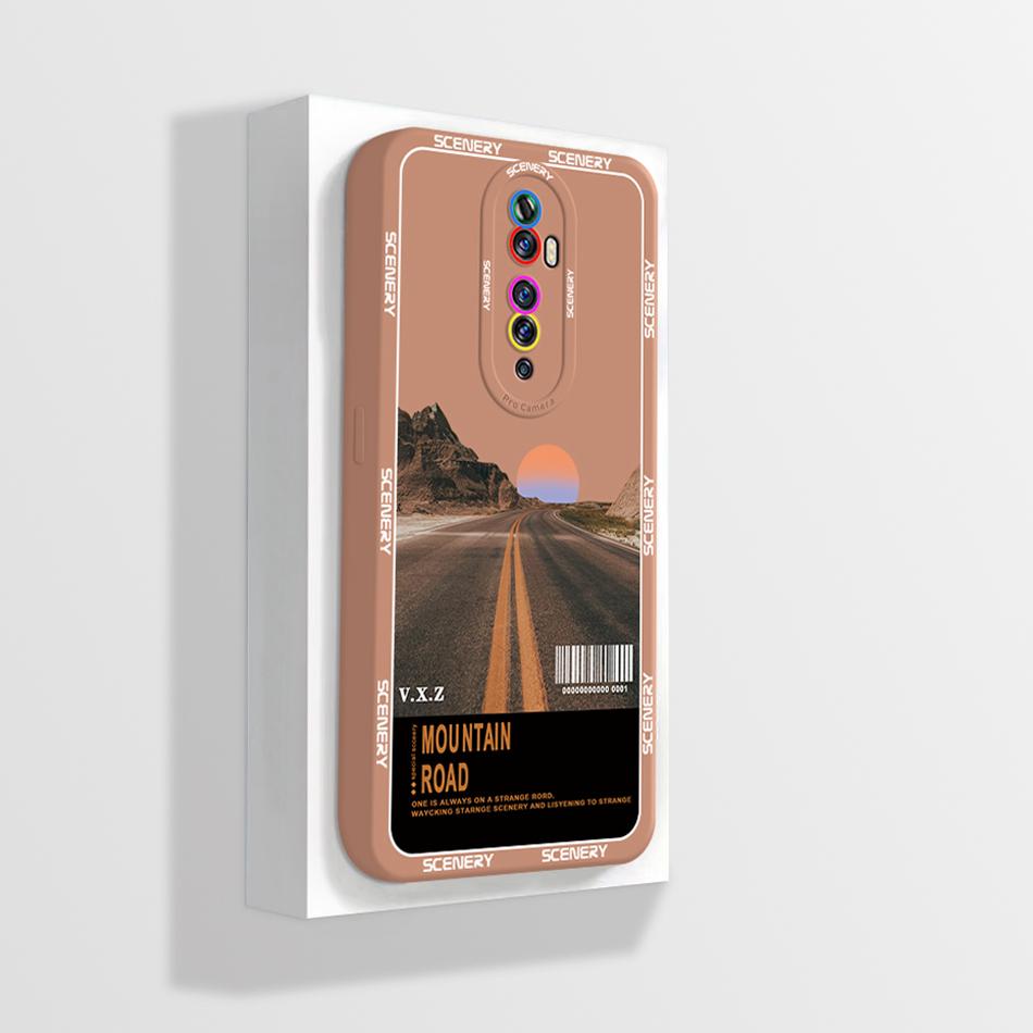 Quadratische Flüssigsilikonhülle für OPPO Reno 2 Reno2 2Z 2F Z F Linsenschutz Stoßfest Weiche Handyhüllen Rückseite Reno2F Reno2Z