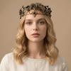 Diadema Elfo Tiara Fantasia Copricapo Fatato Corona Elfica Fatata Matrimonio nella Foresta
