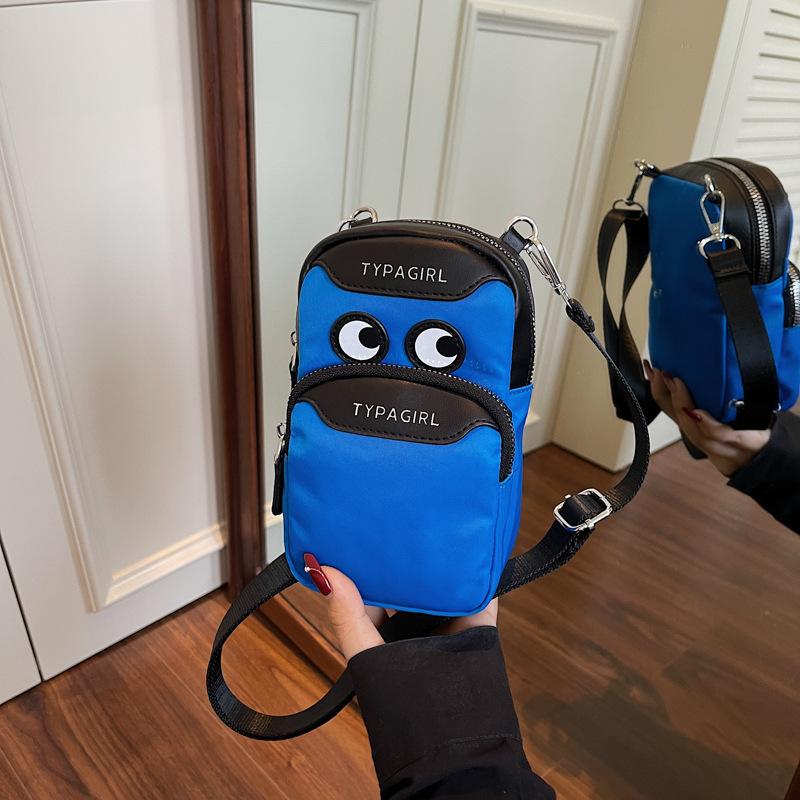 

Нишевая простая повседневная наплечная холщовая сумка для мобильного телефона, женская летняя новая маленькая квадратная сумка кроссбоди синий