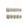 100% HANDMADE Square Round Fake Nail Set With Glue Art Champagne Nude Cat'S Eye Pure Color Short Colorful Laser Rainbow Cat'S Eye Nails Reusable