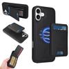 For iPhone 16 Plus Magnetic Case BETOPNICE RFID Blocking Leather Phone Back Cover with Detachable Card Bag