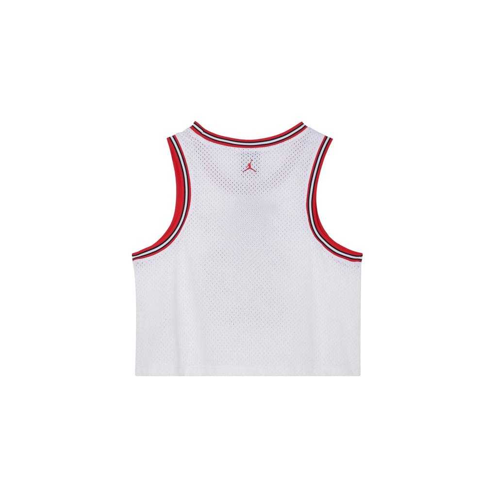 Jordan Essential Knit Mesh Breathable Basketball Jersey Women Tops White DD0286-100