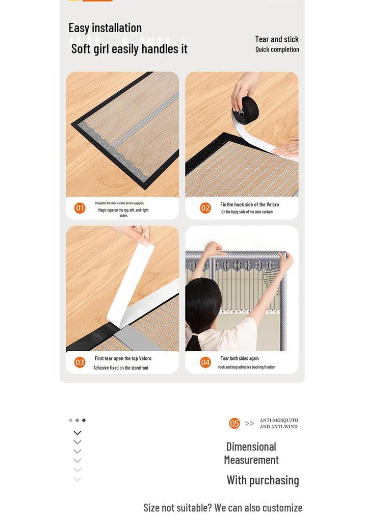 Steel Wire Mesh Magnetic Anti-Mosquito Door Curtain for Summer - Self-Adhesive, No Drilling Required