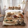 Set Biancheria da Letto Orsacchiotto Anime 3 Pezzi - Include Una Copripiumino e Due Federe (Nessun nucleo) - Perfetto per la Decorazione della Camera da Letto e della Camera degli Ospiti,