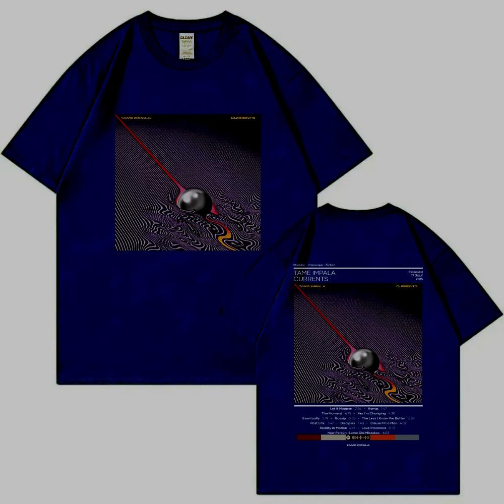 Rock Band Tame Impala Merch T Shirts High Quality Fashion Oversized T-shirts Men Women Summer Cotton Short Sleeve T-shirt