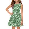 Vestido de princesa de verano para niñas - Vestido de corte A con chaleco y detalles de costura