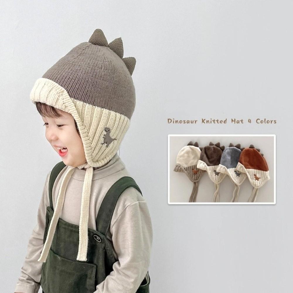2-6Year Baby Knit Pullover Cap Liner Velvet Children's Hats Warm Ear Protection Hat  Boy Girl