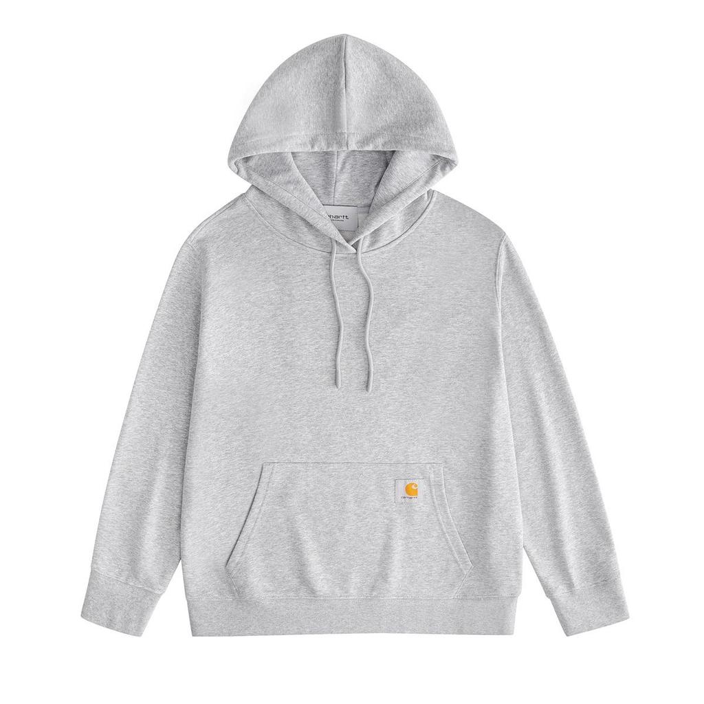 Unisex Classic Solid Color Logo Embroidered Hoodie