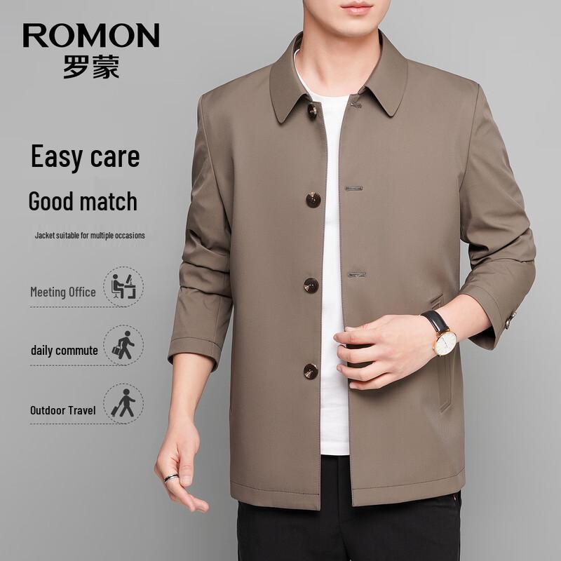 Romon Men s Turn-Down Collar Jacket J3510 185
