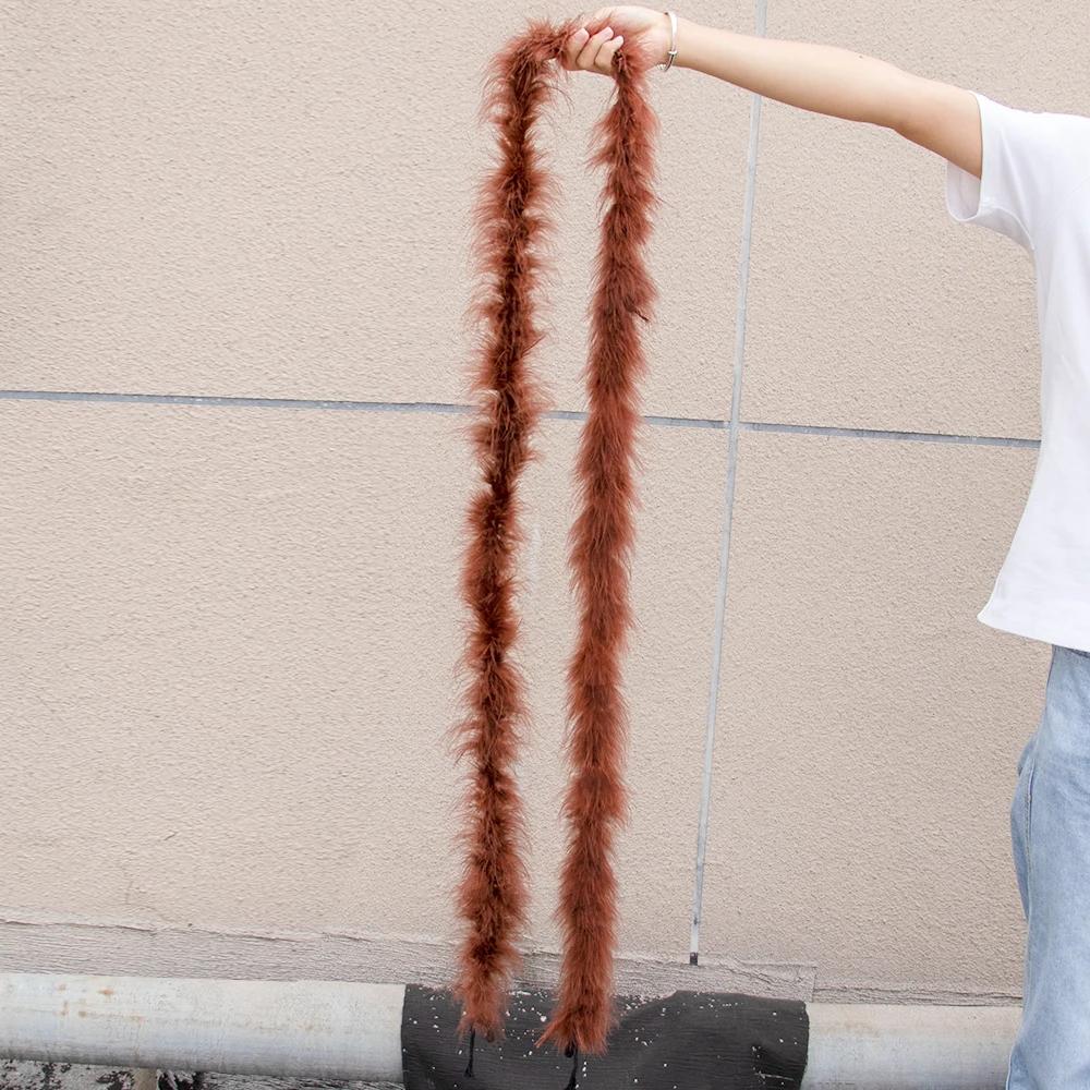 11g-50g Thick Turkey Feathers Boa 2Yards Hairy Fluffy Feather Scarf for Wedding Costumes Party Dresses Sewing Plumas Accessories