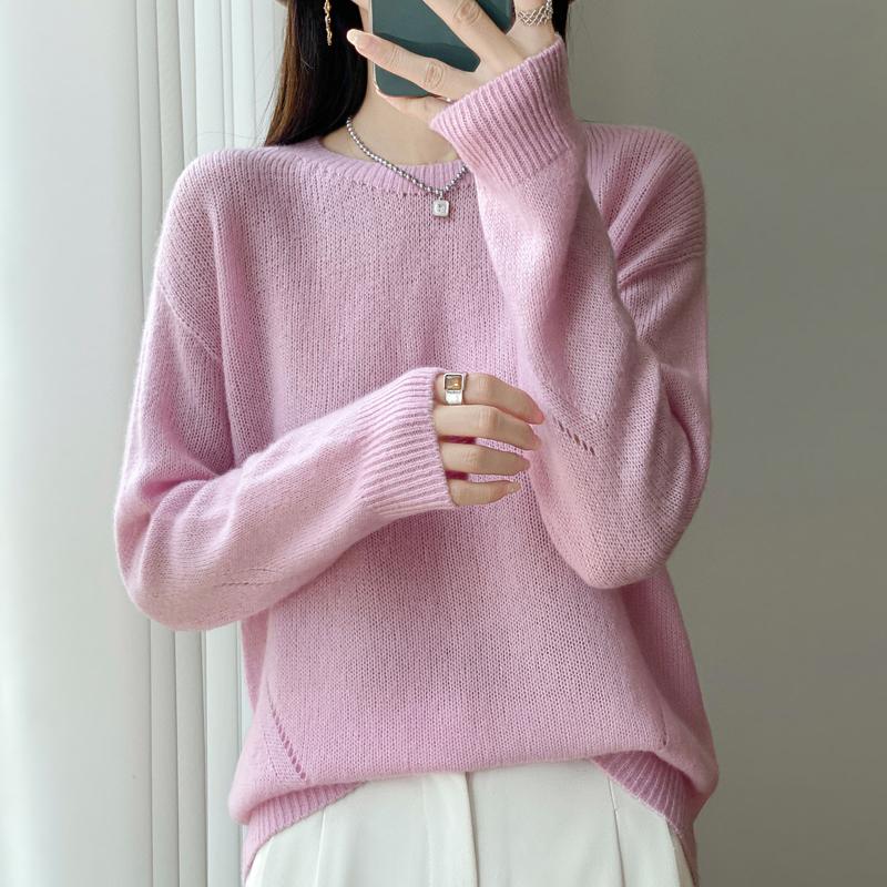 QingHe Cashmere Women's 30% Cashmere Cardigan - Soft & Warm Wool Blend Sweater