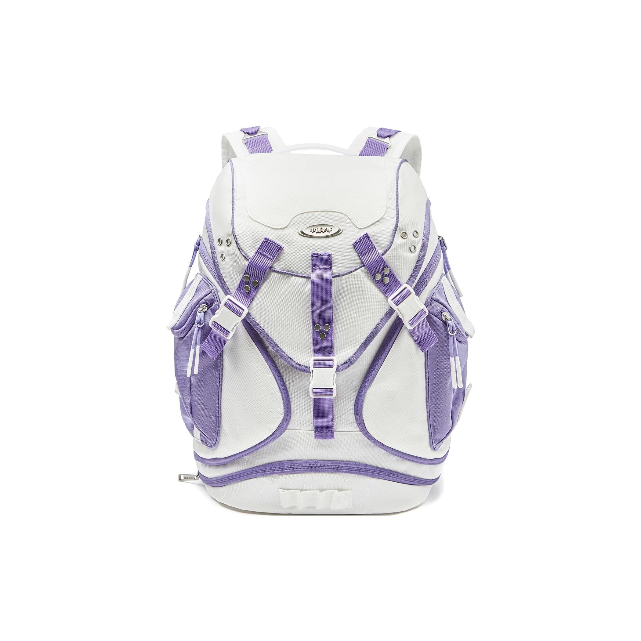 Li Ning Trendy Fashion Large Capacity Nylon Backpack Unisex Backpack White ABSU057-2 White