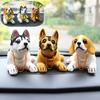 Puppy Dog Toy Swing Head Shiba Husky Nodding Moving Bobble Car Home Decor Gift