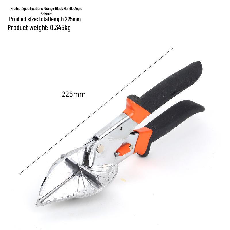 Adjustable 45°/90° Cable Duct Angle Scissors for Woodworking and Electrical Tasks