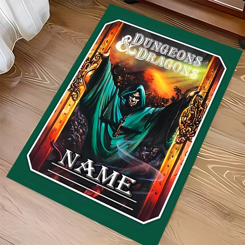 Custom Personalization Dungeons & Dragons Print Area Rug - Soft, Washable Non-Slip Indoor Mat,Living Room,Home&Office Decorative Rug