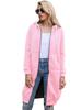 2023 Autumn/Winter Women's Casual Hooded Mid-Length Loose Plain Sweatshirt